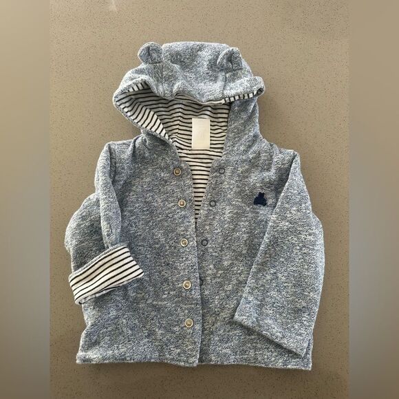 Baby gap reversible baby blue stripped matching set size 3-6 months - Picture 2 of 6